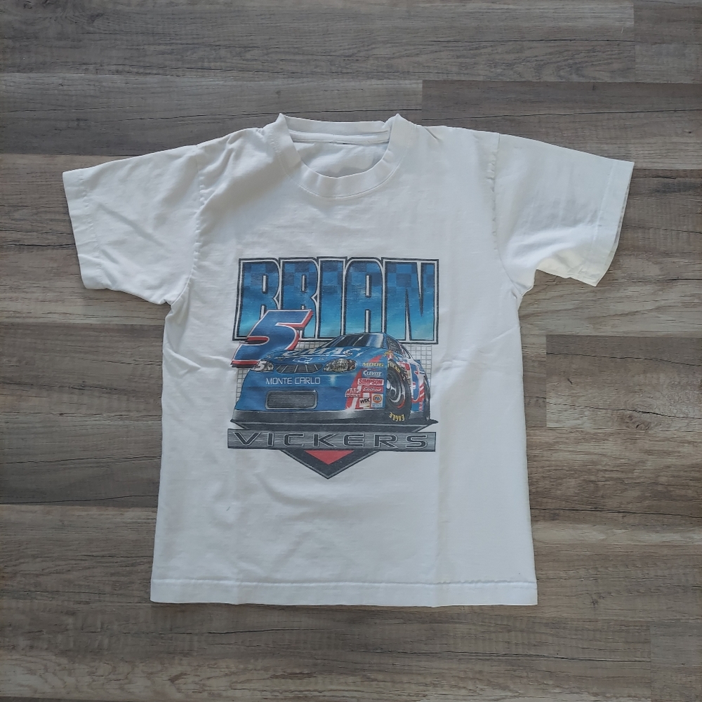 Kids Vintage Brian Vickers Nascar Racing Tee Size 6 7